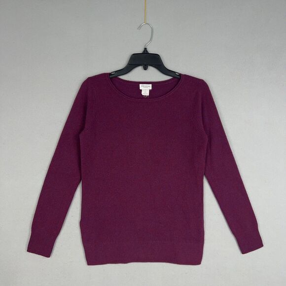 Club Monaco Sweater Womens Small Purple Burgundy Cashmere Minimal Quiet Luxury - Picture 1 of 13
